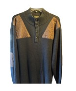 Boulder Creek Sweater Men&#39;s 3XL Black Acrylic Polyester Suede Pullover L... - $24.75