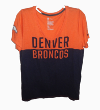 Nike NFL Women&#39;s XL T-Shirt Denver Broncos Football Team SS Athletic Cut V-Neck - £18.29 GBP