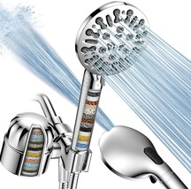 Filtered Shower Head with Handheld, Dual Filters High Pressure, Remove Chlorine - £29.12 GBP