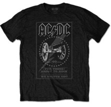 Ac/Dc Ftatr 40Th Monochrome Official Tee T-Shirt Mens Unisex - £26.22 GBP