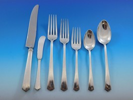Modern American by Lunt Sterling Silver Flatware Set for 12 Service 88 pc Dinner - £3,727.59 GBP