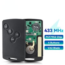 Dandkey 43Hz PCF7952 Chip Smart Card Car Remote Key 4 Buttons Fob Uncut For  Meg - £77.40 GBP