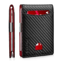 RUNBOX Red Wallet for Men Slim 11 Credit Card Holder Slots Leather Money... - £29.47 GBP