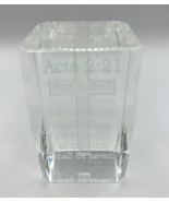 Clear Glass 3 X 2 Paperweight Acts 2:12 - £22.13 GBP