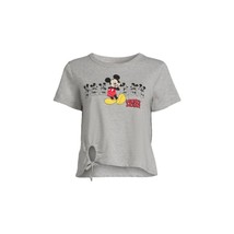 Mickey Mouse Tee XXL 19 Juniors Plus Size Cropped T-Shirt Gray NEW women&#39;s - £10.09 GBP