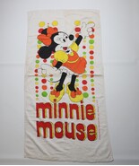 Vintage 80s Walt Disney Productions Distressed Minnie Mouse Beach Bath T... - $907.11 MXN