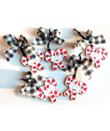 Lot 5 Candy Cane Christmas Tree Ornaments Vintage Red White Black - €6,86 EUR