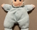 Dakin Precious Moments Blue Plush Baby Doll Vintage Baby Boy Terry Cloth - $59.35