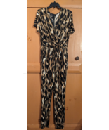 Kardashian Kollection Leopard Animal Print Jumpsuit Stretch Small Romper... - $19.34