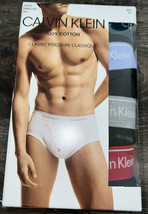 Calvin Klein ~ 4-Pair Mens Briefs Underwear 100% Cotton Multicolor ~ XL - £27.80 GBP