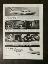 Vintage 1961 Piper Aircraft Cornanche Airplane Full Page Original Ad - $6.64