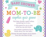 Mom to Be Quiz Game Baby Shower Dessert Napkins Party Supplies 40 Count - £3.98 GBP