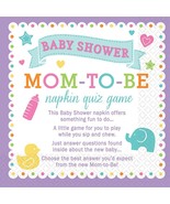 Mom to Be Quiz Game Baby Shower Dessert Napkins Party Supplies 40 Count - £3.38 GBP