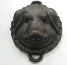 Vintage Heavy Cast Iron Hog / Boar / Pig Head Baking Bread Cheese Mold - £79.12 GBP