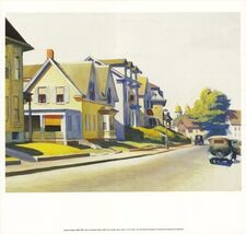 EDWARD HOPPER Sun on Prospect Street 16.75" x 17.75" Offset Lithograph 2... - $49.50