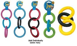 Invincible Chain Dog Toys Large Durable Rubber 3 Ring 17&quot; Long XL Tough ... - £18.25 GBP
