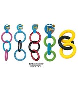 Invincible Chain Dog Toys Large Durable Rubber 3 Ring 17&quot; Long XL Tough ... - £18.52 GBP