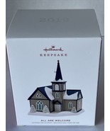 NEW Hallmark Keepsake Ornament 2019 ~ “All Are Welcome” Church Snowy - £6.72 GBP