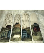 CUSTOM   PRIMITIVE SALT BOX HOUSES WILLOW TREES &amp; SHEEP CEILING FAN - $138.59