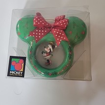 Disney Enesco Minnie Green Ear Ornament Mickey Unlimited Reading Book Vi... - £9.45 GBP