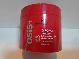 New Schwarzkopf Osis+ G Force Texture Extreme Hold Gel 150 mL 5.07 FL OZ Rare - £23.56 GBP