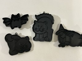 Lot Of 4 Vintage 1979 Hallmark Halloween Cookie Cutters Black - £25.32 GBP