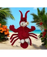 NWT UNIPAK Designs Lobster Plush Bear 8&quot; style 1902C summer sea creature... - $16.82