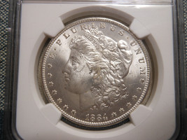 NGC MS64+ 1884-O MORGAN 90% SILVER DOLLAR - BU - £115.00 GBP