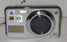 Sony Cyber-shot DSC-W290 12.1MP Digital Camera - Silver Tested Works Battery SD - £98.67 GBP
