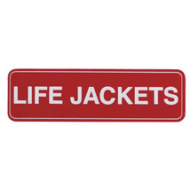  Adhesive Life Jackets Sticker Sign with Border (100x30mm) - £17.50 GBP