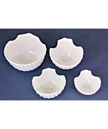 Cracker Barrel set Of 4 Measuring Cups Stoneware Clam Shell Motif NIB - €14,50 EUR