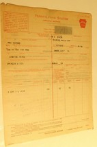 Vintage Pennsylvania System Arrival Notice Form 1923 Chase City Virginia - £9.29 GBP