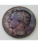 1878 Plateado Premio Medalla, Paris World&#39;s Fair Por Capellán 68 MM Ancho - $1,427.54 CAD