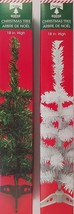 Mini-Christmas Trees Table Top w Stands 18&quot; 2 Trees/Pk, Select Green or White - $5.99