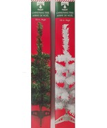 Mini-Christmas Trees Table Top w Stands 18&quot; 2 Trees/Pk, Select Green or ... - £4.71 GBP