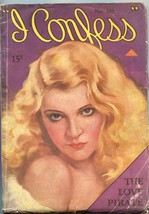 I CONFESS-MAR 27 1931-SPICY Pin Up Girl COVER-THE Love PIRATE-PULP Thrill - £157.03 GBP