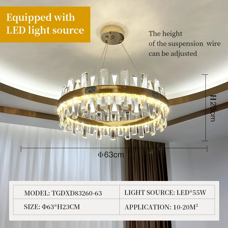 Colour Enamels  Crystal LED Ceiling Chandelier For Living Room For Kitchen Dinin - £203.67 GBP