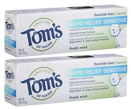 Tom&#39;s of Maine, Natural Rapid Relief Sensitive Toothpaste, Natural Toothpaste, S - £27.96 GBP