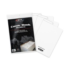 4 packs of 25 (100) BCW Alabaster White Comic Book Dividers - $959.33 MXN