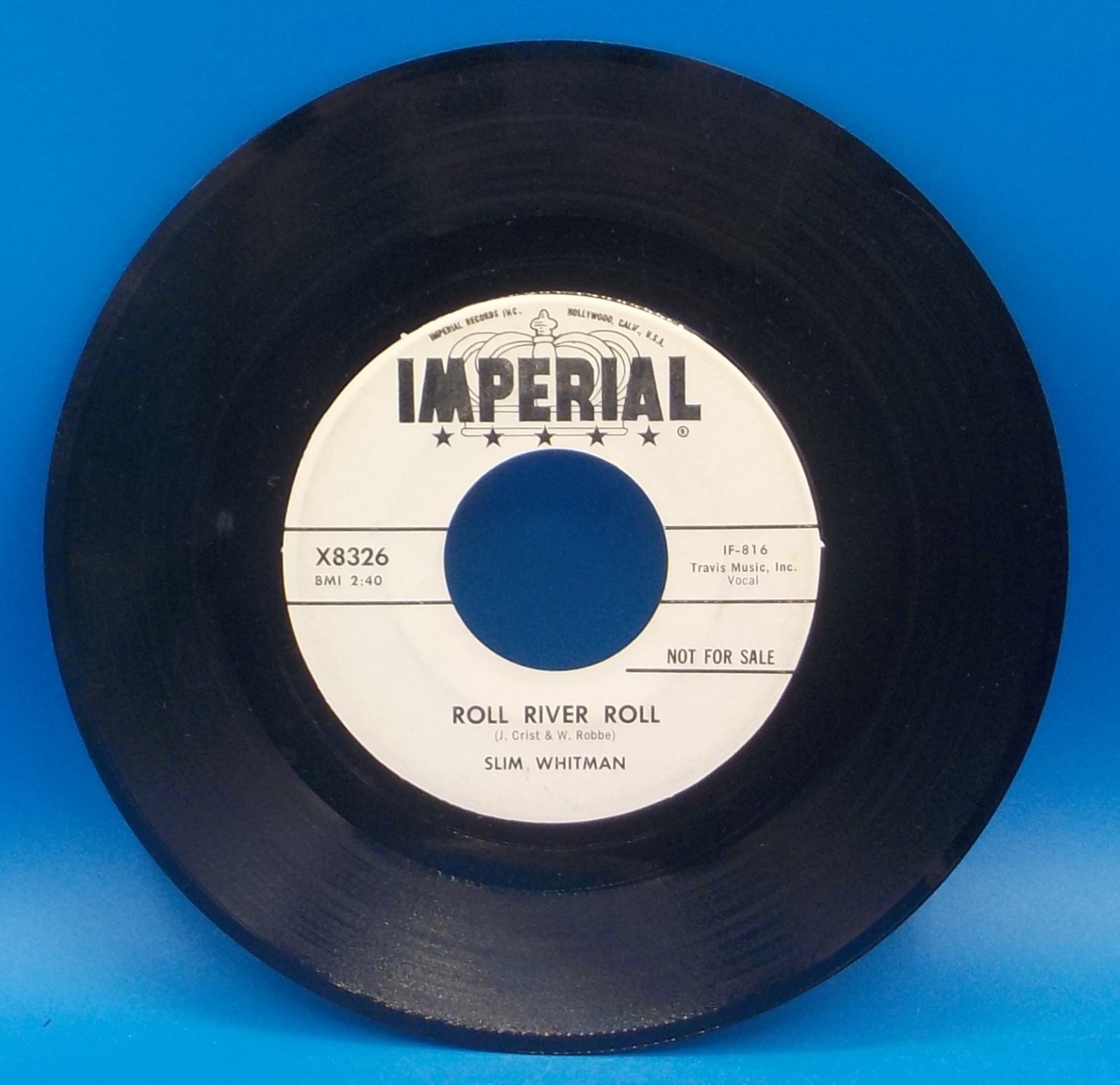 Slim Whitman 45 Twilla Lee / Roll River Roll - PROMO J6 Item image 2
