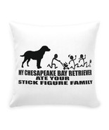 MY CHESAPEAKE BAY RETRIEVER ATE YOUR STICK FIGURE Throw Pillow with Zipper - $60.00