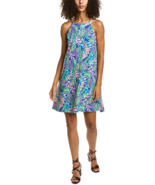 Lilly Pulitzer Margot Halter Neck Swing Dress Borealis Blue How You Like... - £66.54 GBP
