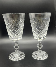 Pair of Royal Brierley Stirling 6&quot; Ireland Crystal Wine Glasses Goblets U17 - $12.20