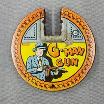 Vintage Marx Tin Wind Up G-Man Gun Tommy Gun Round Magazine ONLY READ - $150.00