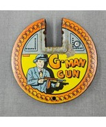 Vintage Marx Tin Wind Up G-Man Gun Tommy Gun Round Magazine ONLY READ - £118.52 GBP