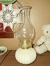 Lamplight Farms Model 330 Oil Kerosene Lamp Pumpkin Shape Cream Colored ... - $29.92