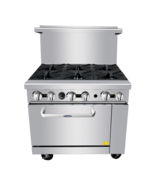 Stove AGR-6B 36&quot; Gas 6 Burner Restaurant Range Full Standard Oven Caster... - $3,006.22 CAD