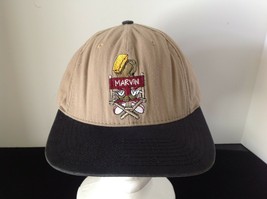 1991 Marvin Martian Baseball Cap Directors Chair Beige Hat XL Warner Bros Acme - £27.01 GBP