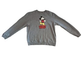 Vintage 90&#39;s Mickey Mouse Grey Disney Store crewneck Sweatshirt Size Small - £18.17 GBP