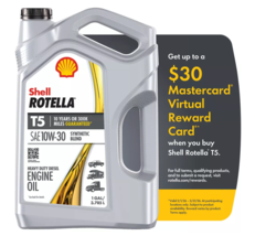 Shell Rotella 550045130 T5 10W-30 Synthetic Blend Diesel Engine Oil, 1 Gal. - $46.94
